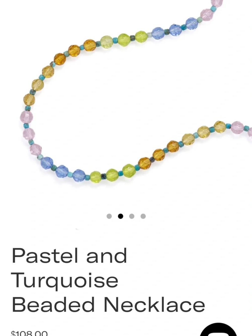 Mayamar Pastel, 24 karat gold and Real Turquoise Beaded Necklace NEW $108 MSRP - Picture 11 of 13